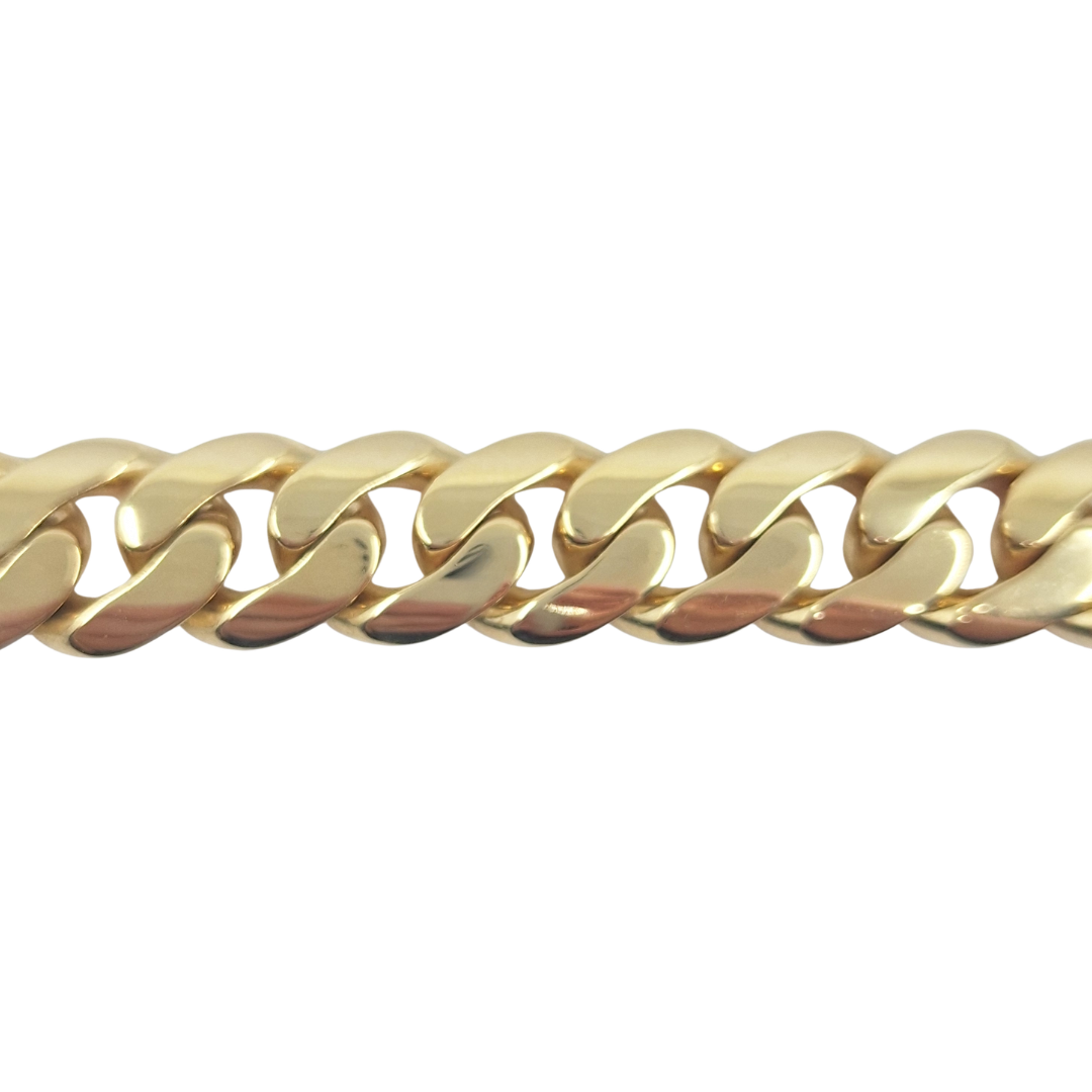 9ct Yellow Gold Cuban Bracelet 8.5"