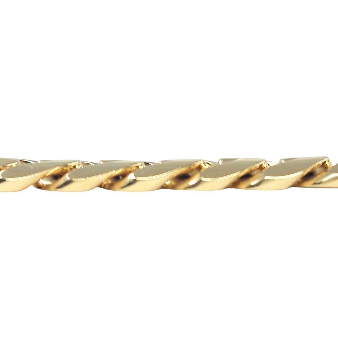 9ct Yellow Gold Cuban Bracelet 8.5"