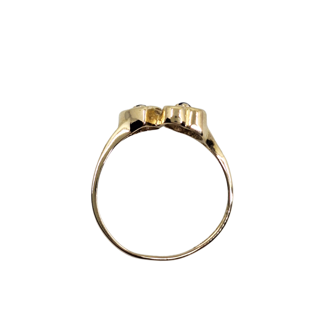 9ct Yellow Gold Sapphire Heart Ring