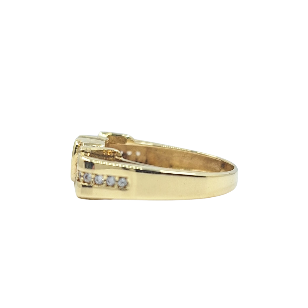 9ct Yellow Gold Cz Mum Ring
