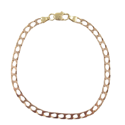 9ct Yellow Gold Curb Bracelet 8.5"