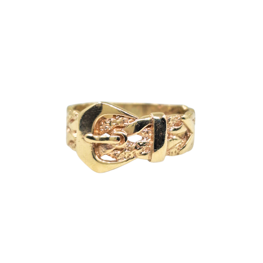 9ct Yellow Gold Buckle Ring