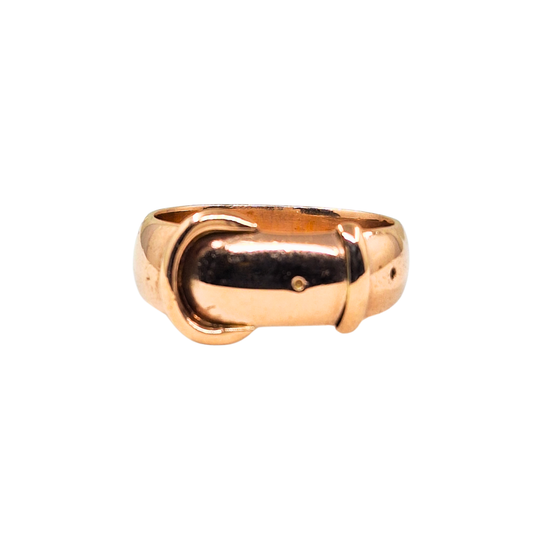 9ct Rose Gold Buckle Ring