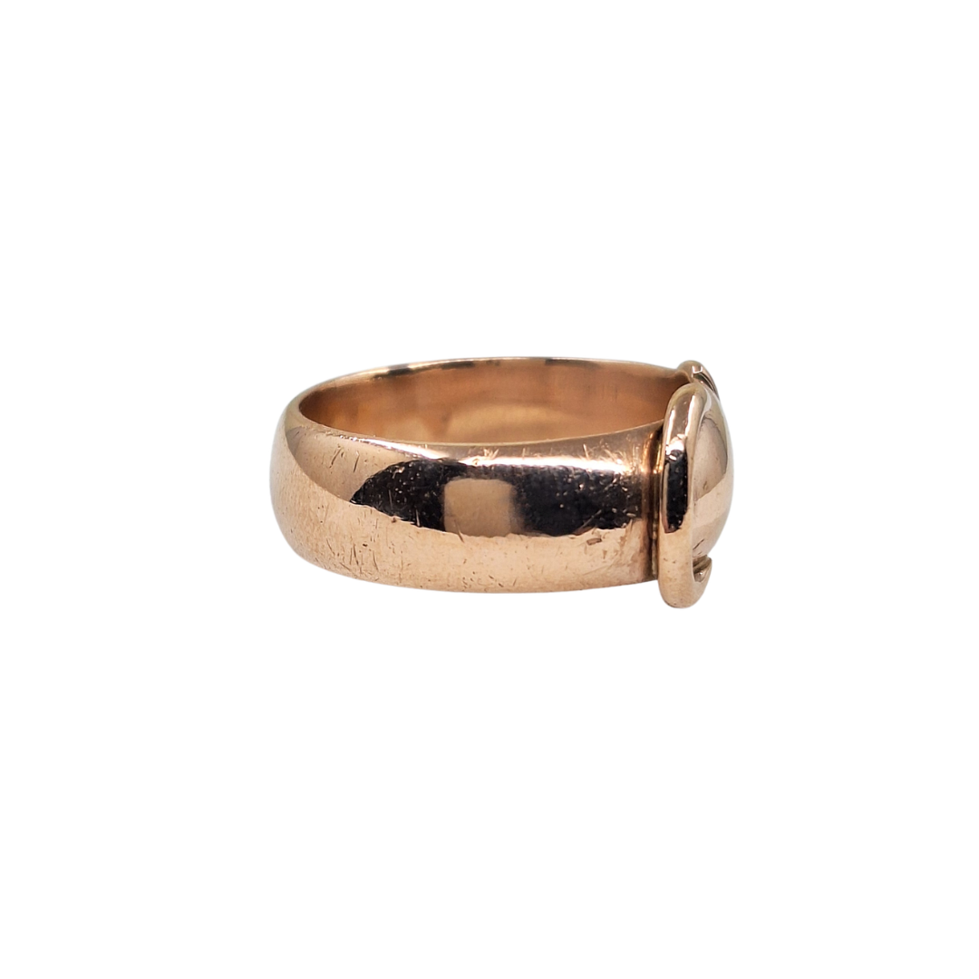9ct Rose Gold Buckle Ring