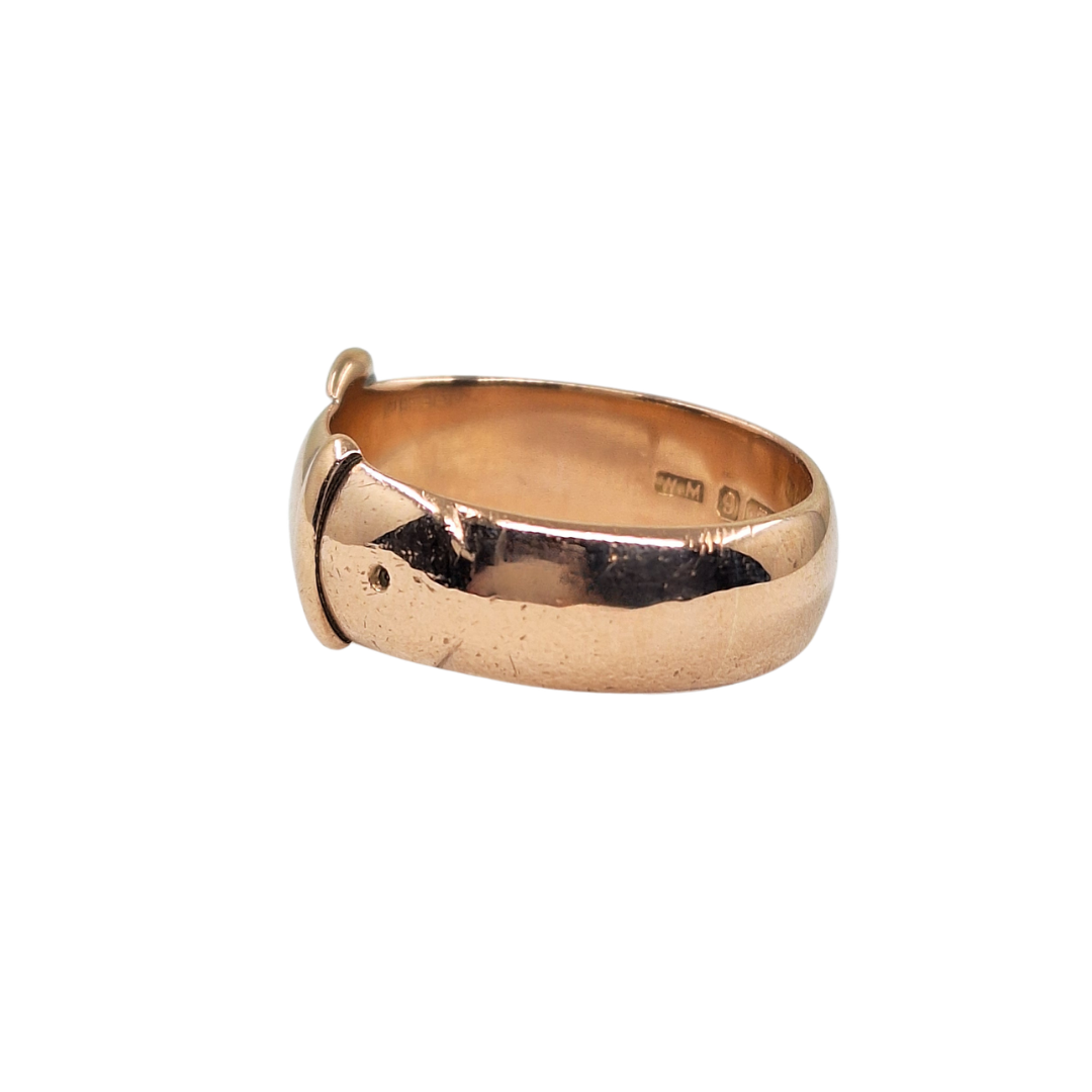 9ct Rose Gold Buckle Ring