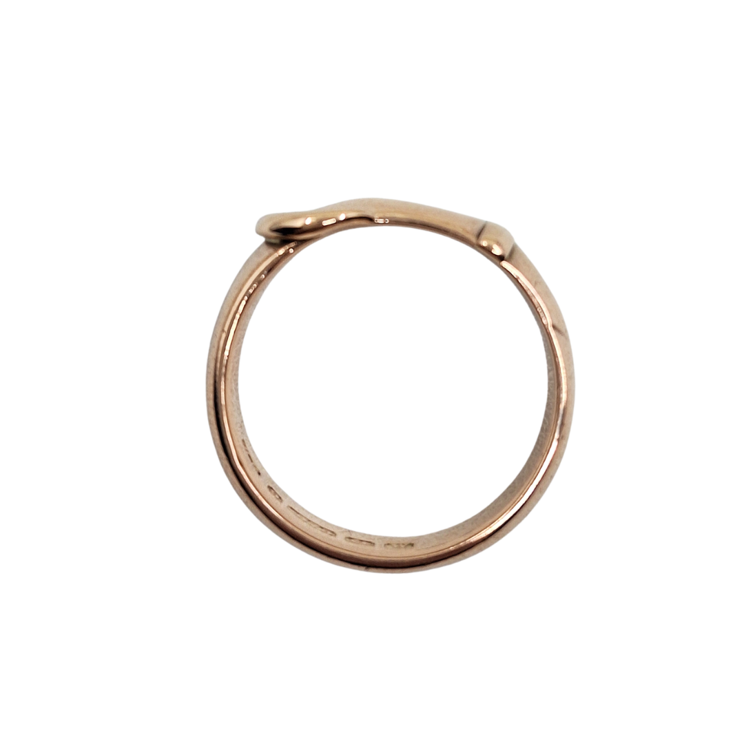 9ct Rose Gold Buckle Ring