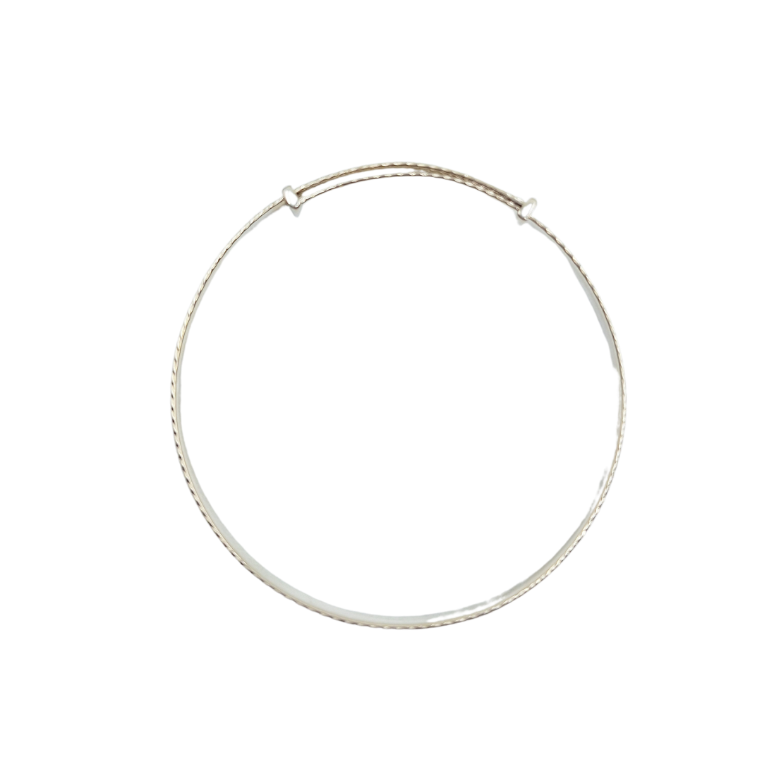 Silver Engraved Expanding Bangle