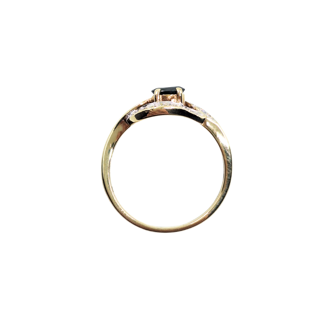 9ct Yellow Gold Sapphire & Diamond Ring