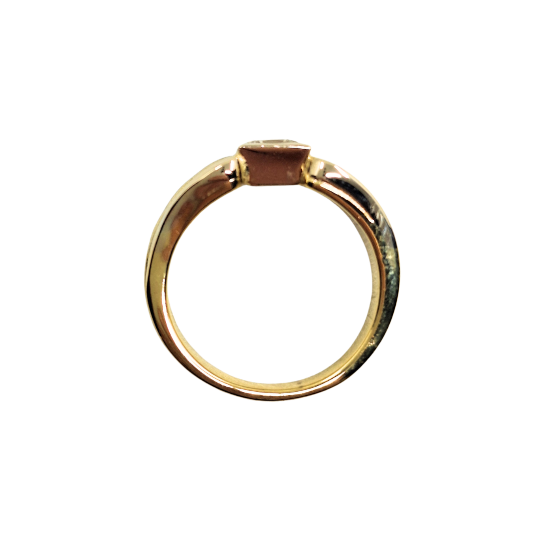 18ct Yellow Gold Baguette & Princess Cut Diamond Ring 1ct