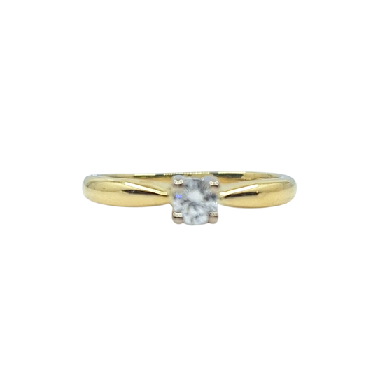 18ct Yellow Gold Diamond Solitaire Ring