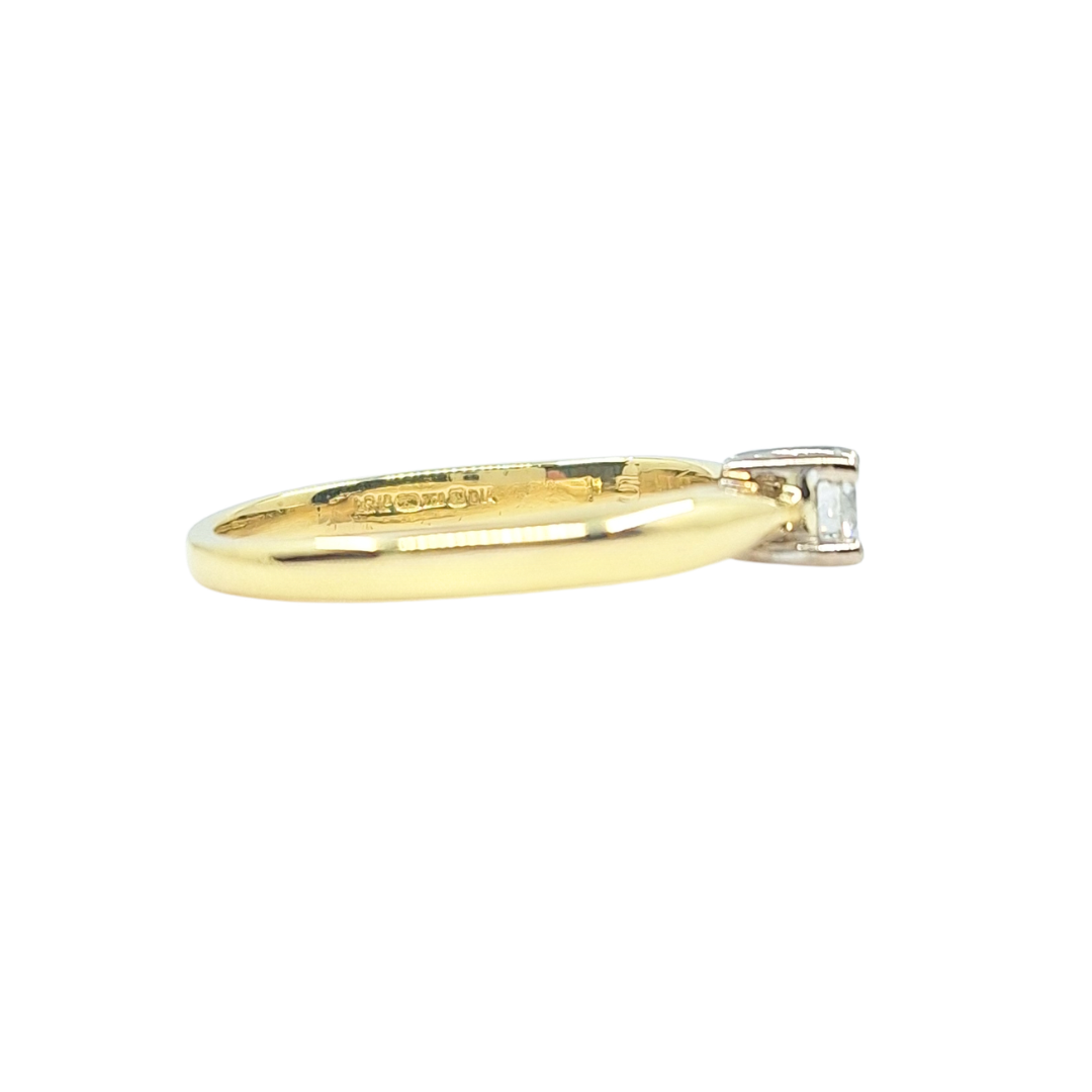 18ct Yellow Gold Diamond Solitaire Ring