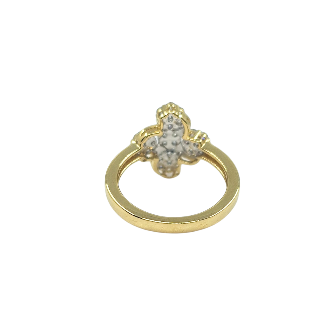 18ct Yellow Gold Diamond Fancy Cluster Ring