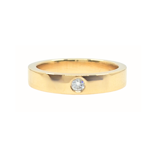 18ct Yellow Gold Diamond Band