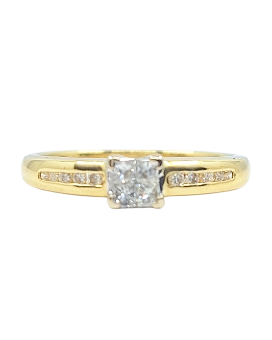 18ct Yellow Gold Diamond Set Ring 0.25ct