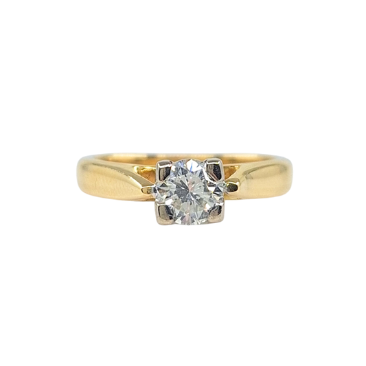 18ct Yellow Gold Diamond Solitaire Ring