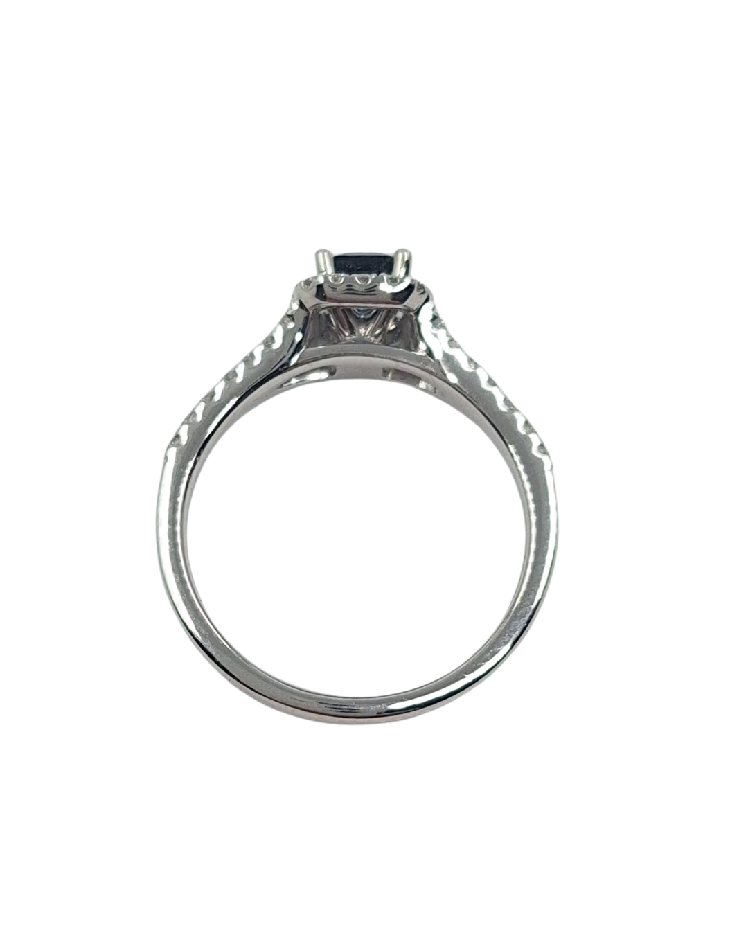 18ct White Gold Sapphire & Diamond Ring