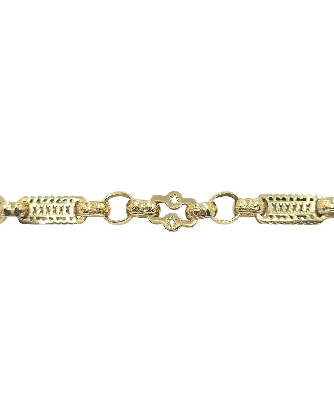 9ct Yellow Gold Bars And Stars Bracelet