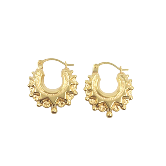 9ct Yellow Gold Small Spike Earrings