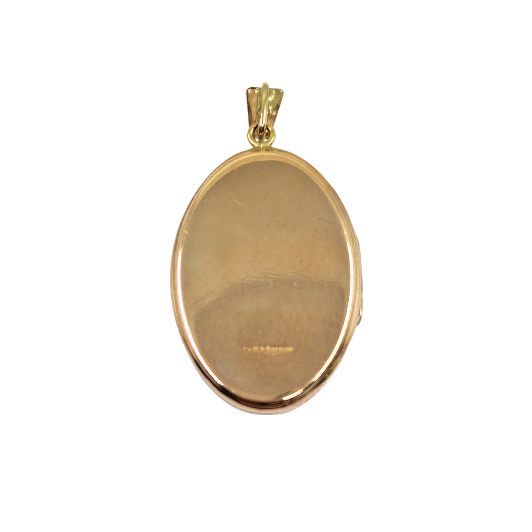 9ct Yellow Gold Ribbed Locket