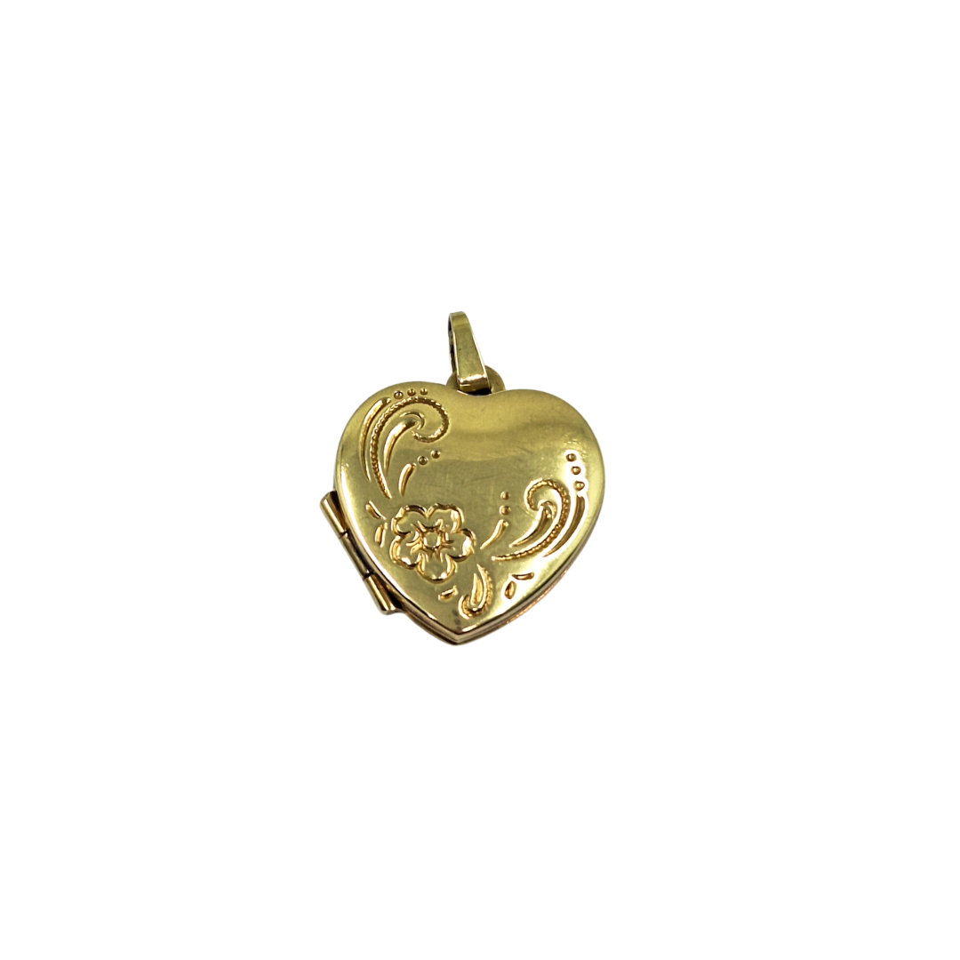 9ct Yellow Gold Heart Locket Pendant