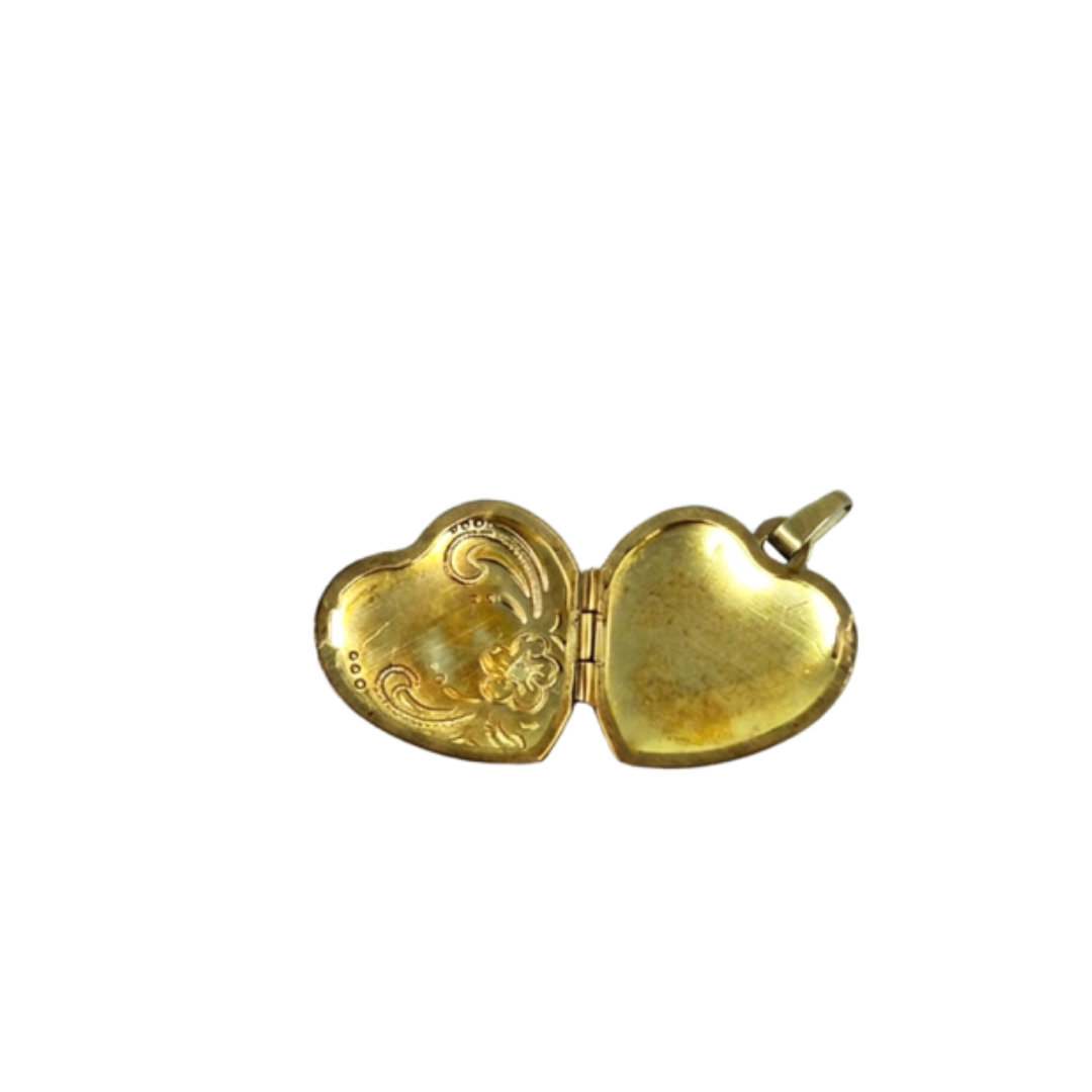 9ct Yellow Gold Heart Locket Pendant