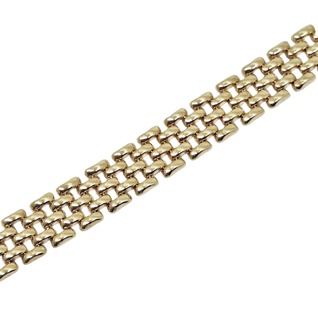 9ct Yellow Gold Mesh Flat Collar Necklace 18"
