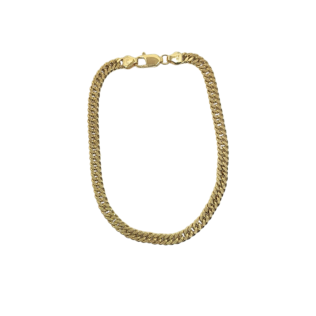 9ct Yellow Gold Double Curb Bracelet 7.5"