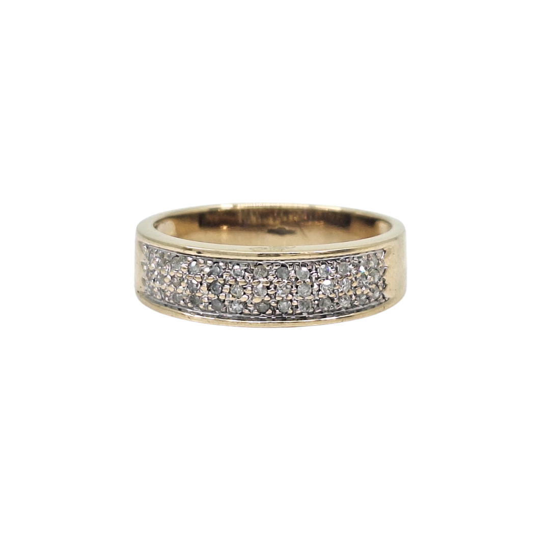 9ct Yellow Gold Diamond Band