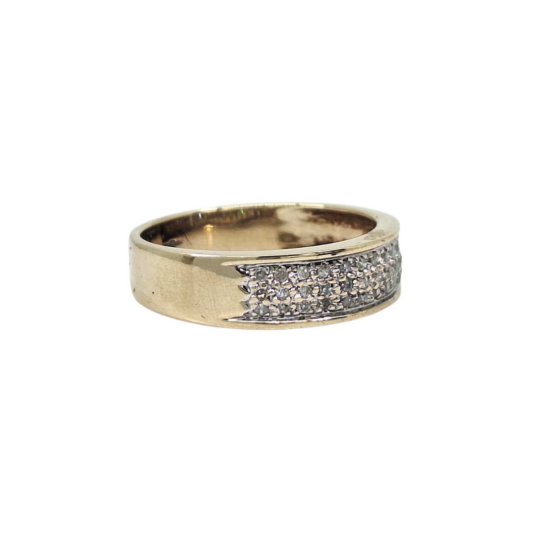 9ct Yellow Gold Diamond Band