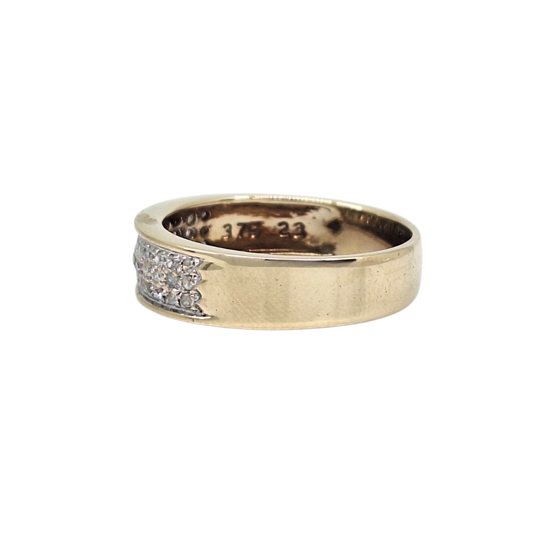 9ct Yellow Gold Diamond Band