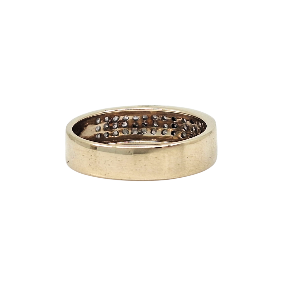 9ct Yellow Gold Diamond Band