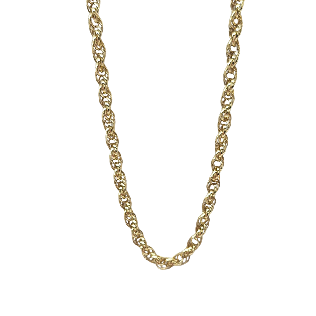 9ct Yellow Gold Fancy Twist Chain 20"