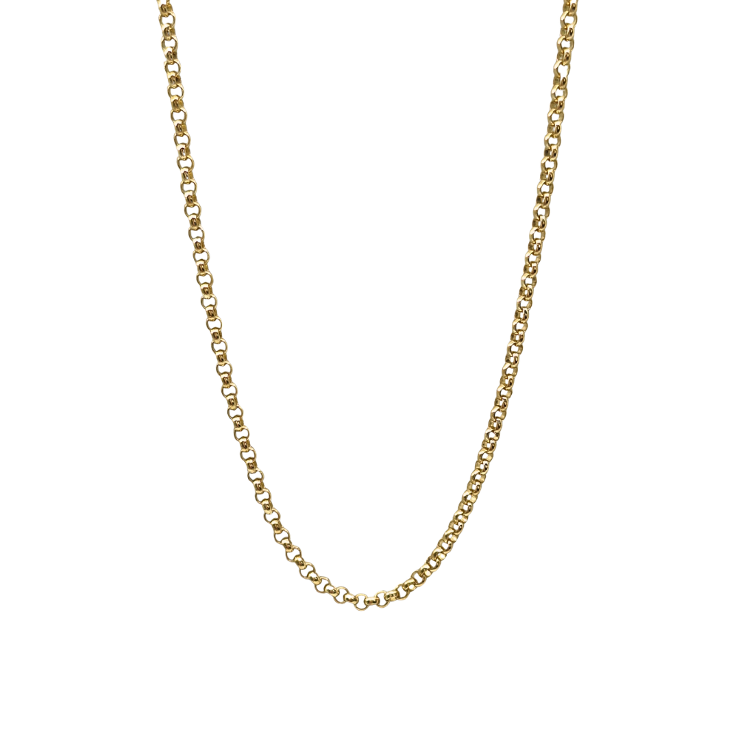 9ct Yellow Gold Mini Belcher Chain 20"