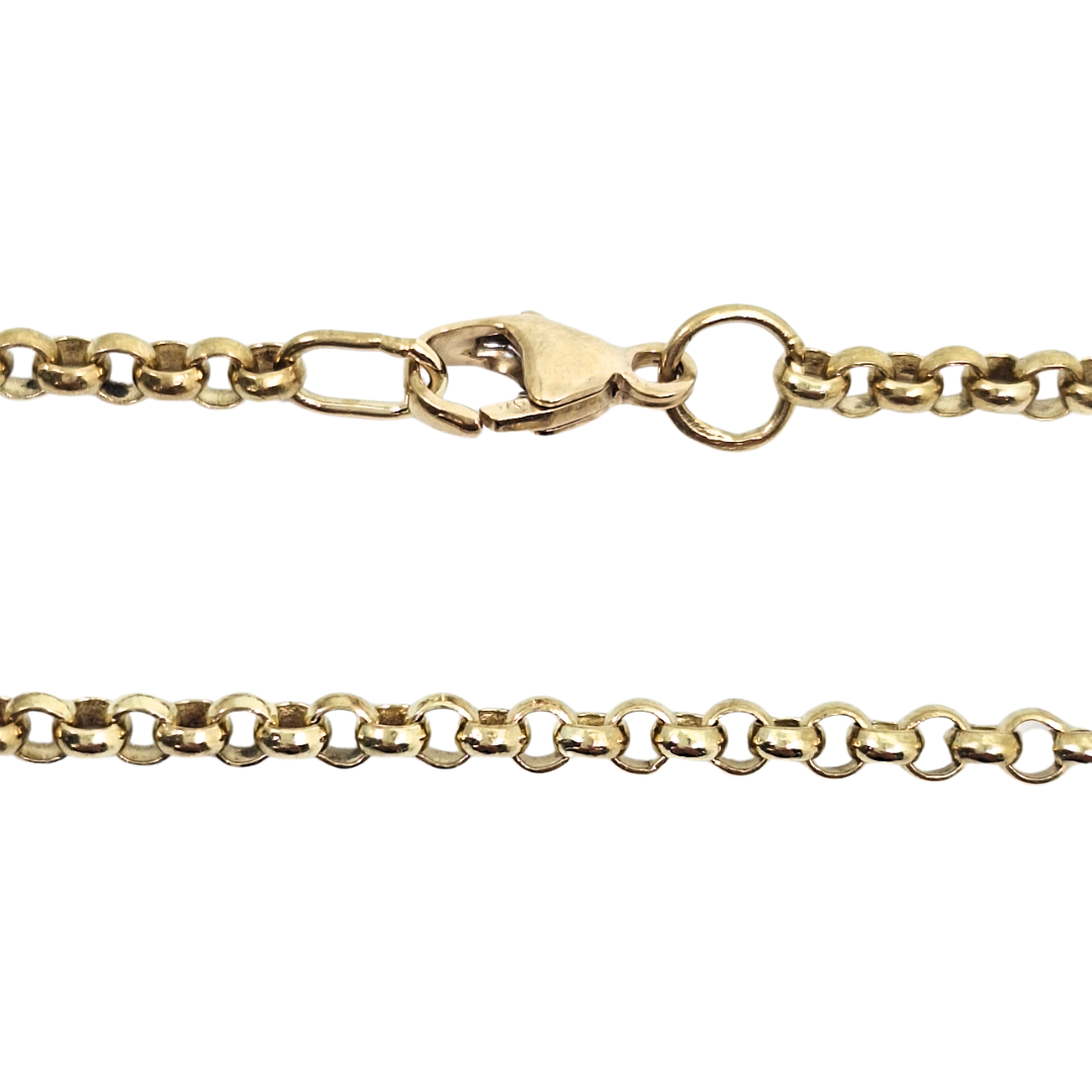 9ct Yellow Gold Mini Belcher Chain 20"