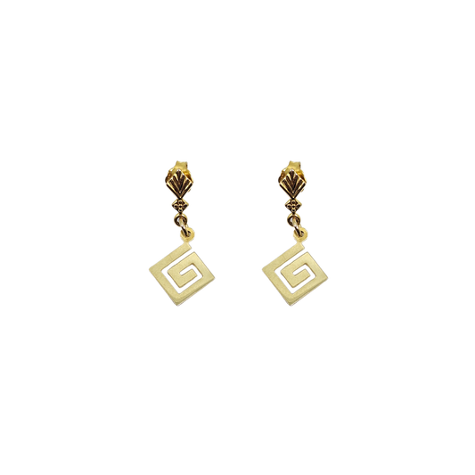 14ct Yellow Gold Gucci Style Drop Earrings