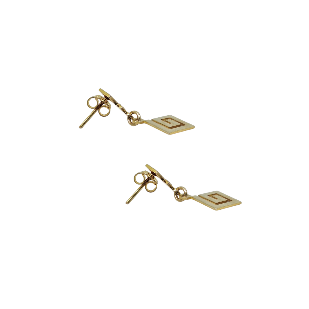 14ct Yellow Gold Gucci Style Drop Earrings
