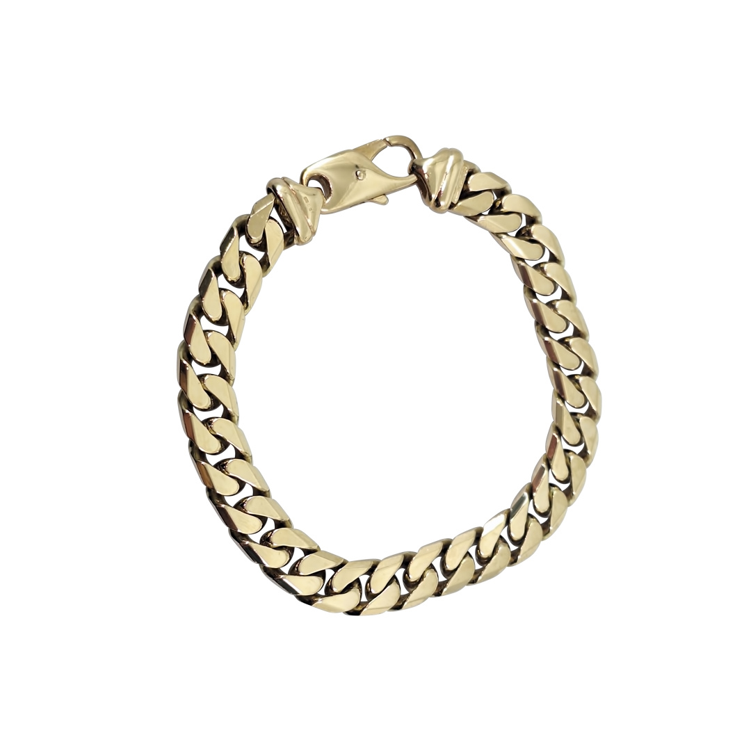 9ct Yellow Gold Curb Bracelet 8.5"