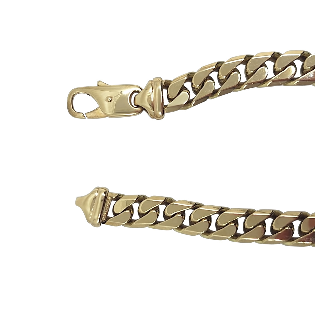 9ct Yellow Gold Curb Bracelet 8.5"