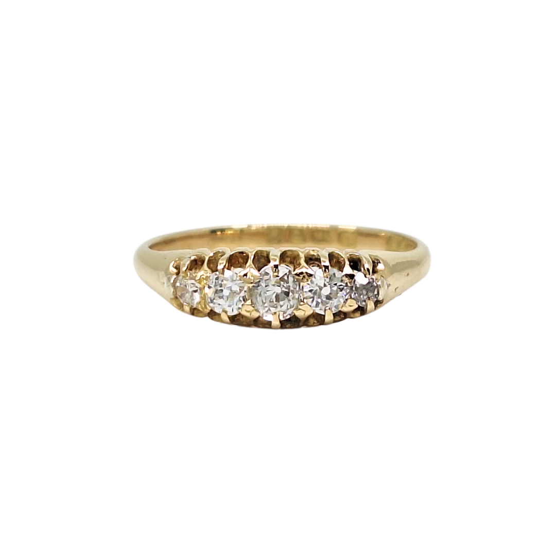 18ct Yellow Gold Five Stone Diamond Ring 0.30ct