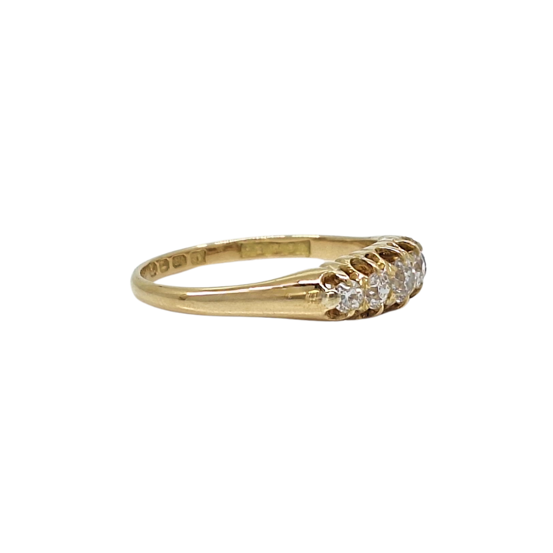 18ct Yellow Gold Five Stone Diamond Ring 0.30ct