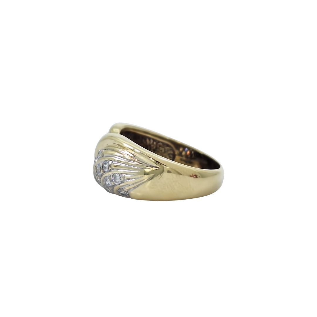 9ct Yellow Gold CZ Twist Ring