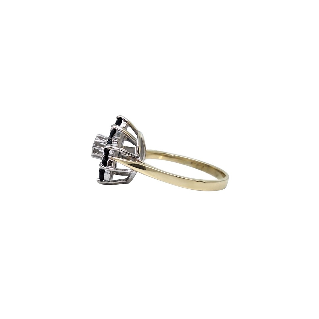 9ct Yellow Gold Sapphire & Diamond