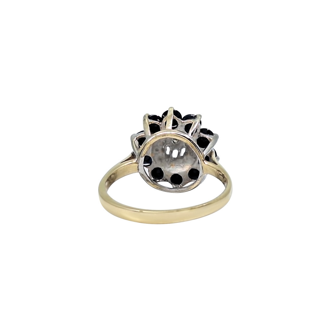 9ct Yellow Gold Sapphire & Diamond