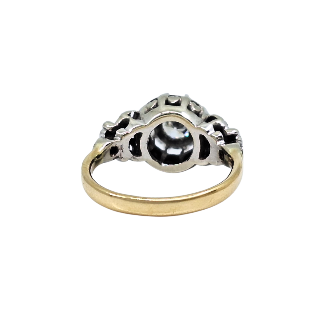 18ct Yellow Gold Illusion Set Diamond Ring 0.30ct