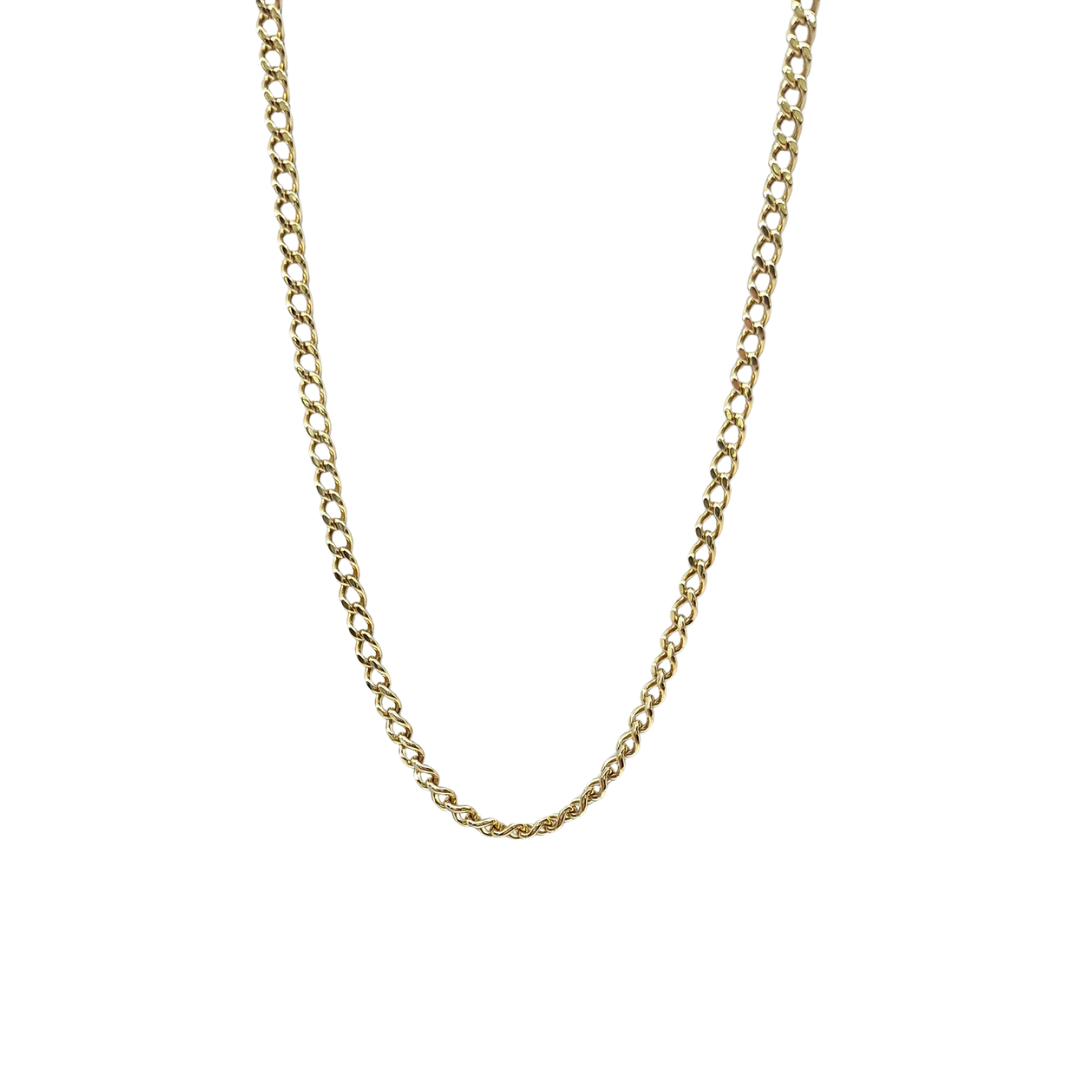 9ct Yellow Gold Curb Chain 19"