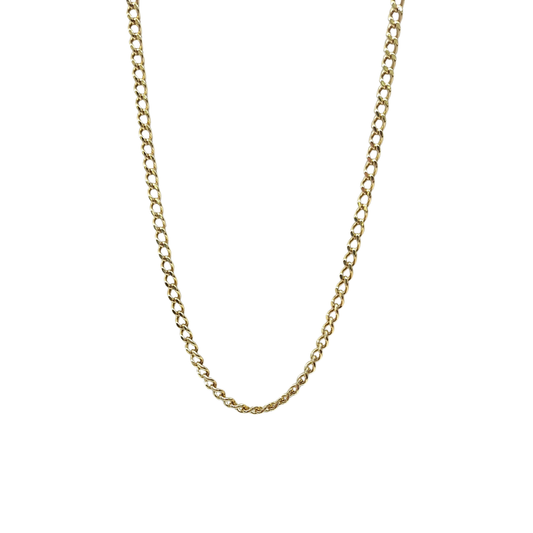 9ct Yellow Gold Curb Chain 19"