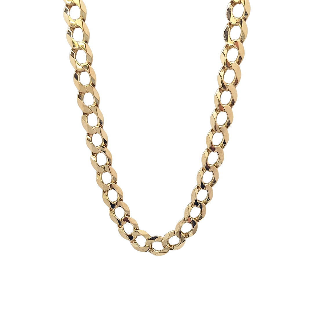 9ct Yellow Gold Curb Chain 22"