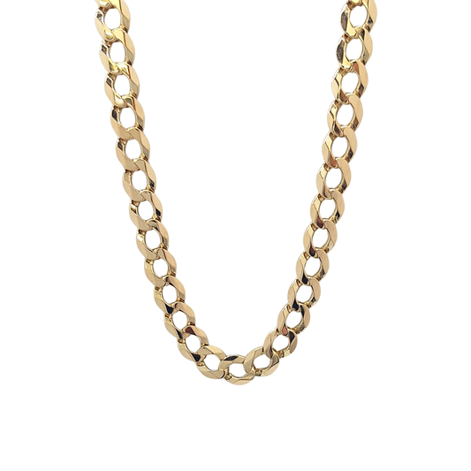 9ct Yellow Gold Curb Chain 22"