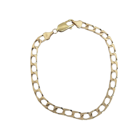 9ct Yellow Gold Cub Bracelet 8.5"