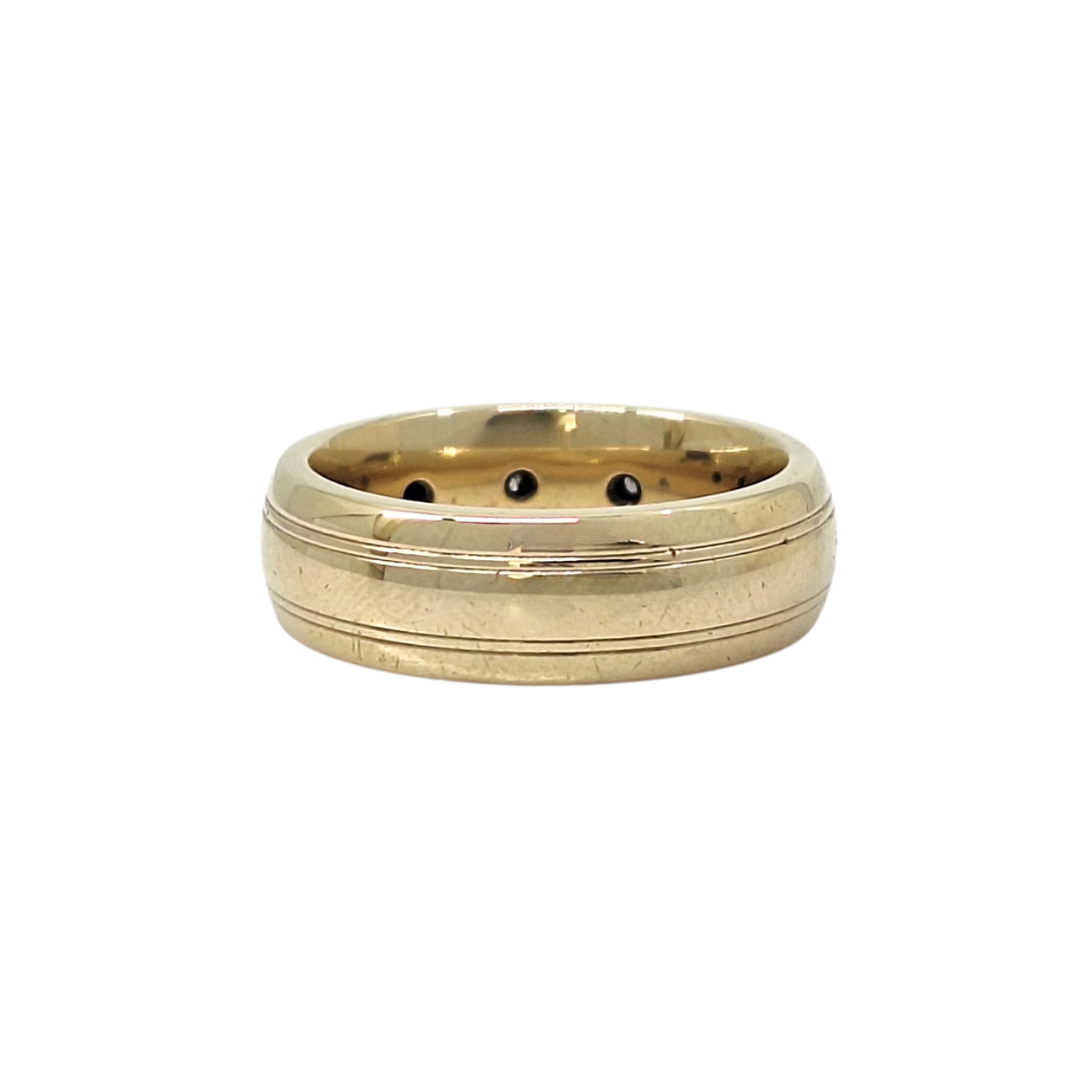9ct Yellow Gold Diamond Wedding Band